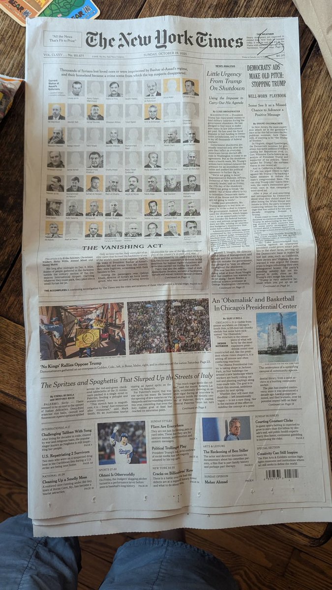 JosephONeillx's tweet image. Front page of @nytimes. Like the website, the minimal possible coverage of the biggest day of protest day ever. NYT employees have to reveal the quislings behind these editorial decisions.