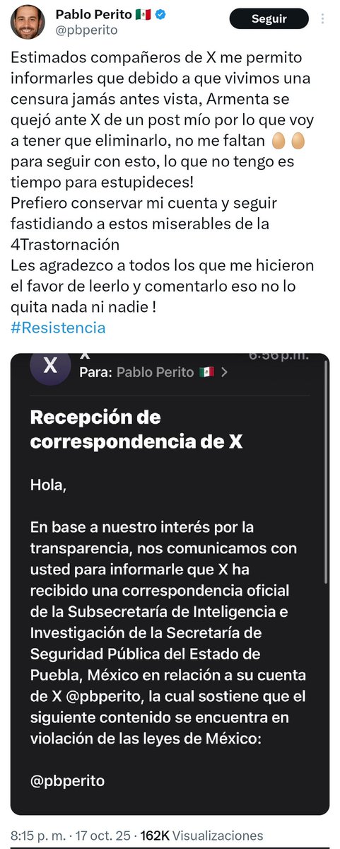 FranciscaMay12's tweet photo. @armentapuebla_ @Claudiashein #Censurador
🐶 Autoritario. https://t.co/QJTXQQneML