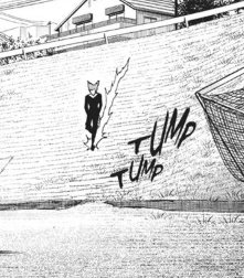 LAFsketches's tweet photo. No, we're not playing these games with season 3 of One Punch Man

This is the manga panel
It is also possible to do this IRL
if the grass is wet enough you can just slide down
We used to do it at school https://t.co/6HvdwCUVou