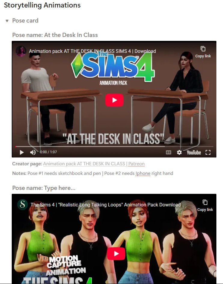 prinseyplays's tweet image. using notion to FINALLY organize my poses