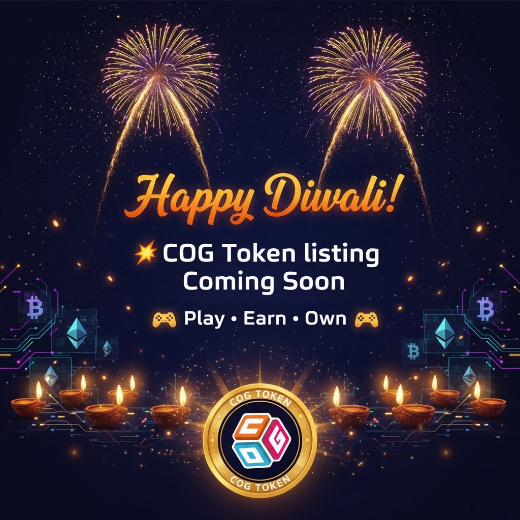 Rashidshikrawa's tweet photo. ๐ Happy Diwali to our amazing gaming & crypto community!
This Diwali, light up your wallets with joy & rewards ๐ฐโจ
๐ฅ COG Token Listing Coming Soon!
Get ready to Play โข Earn โข Own โ The future of Web3 gaming is here! ๐ฎ
#HappyDiwali #COGToken #Web3Gaming #CryptoFestival https://t.co/4jUcZ5P4b5