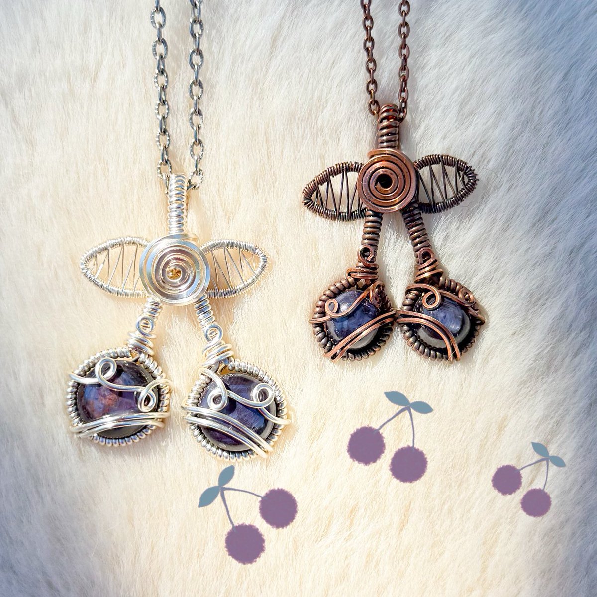 star ruby cherry necklaces 🍒💜

available on my shop Friday 10/24 at 8pm est