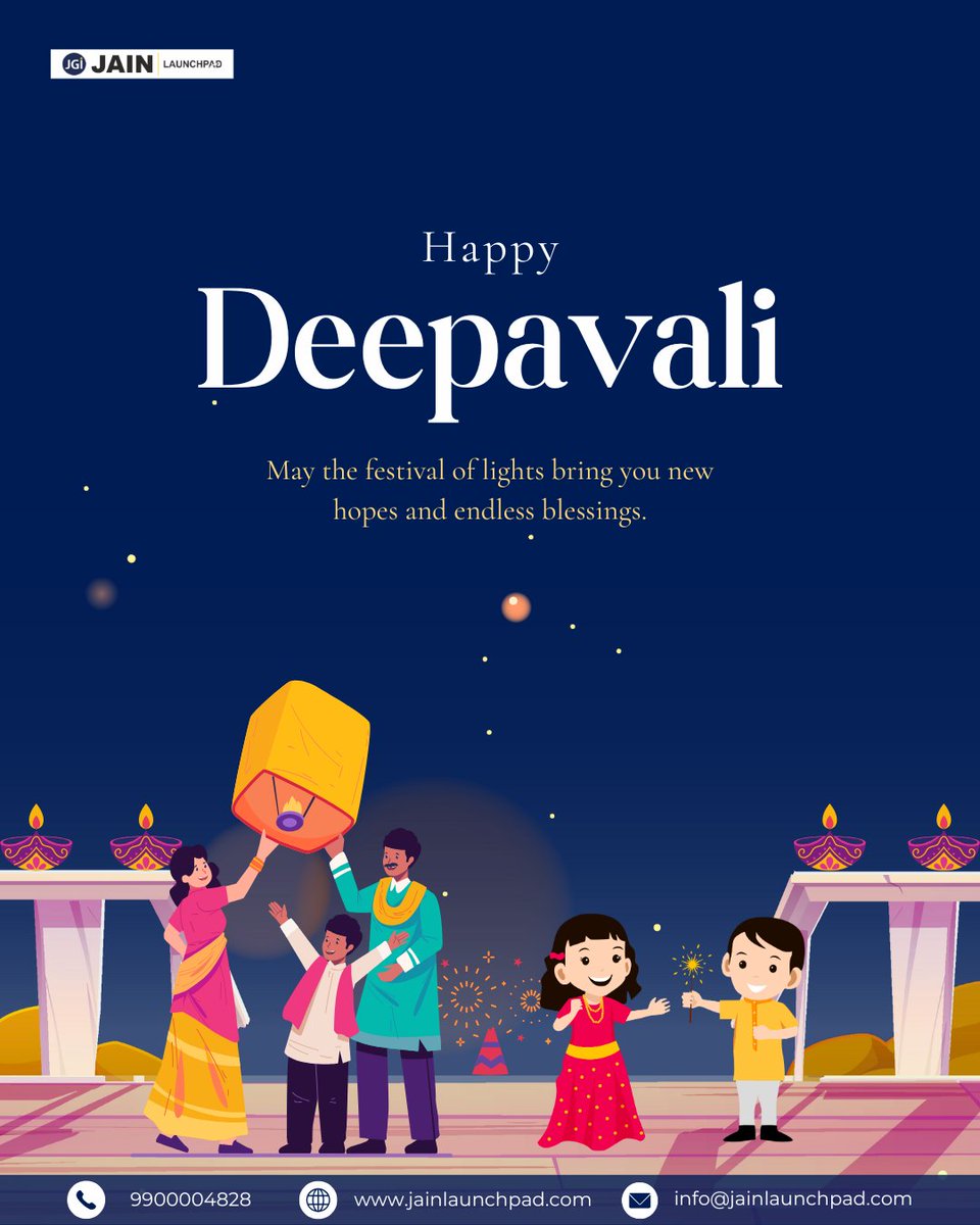 JainLaunchpad's tweet image. Wishing you a sparkling and joyful Deepavali! 🪔

#jainlaunchpad #jainuniversity #deepavali #diwali