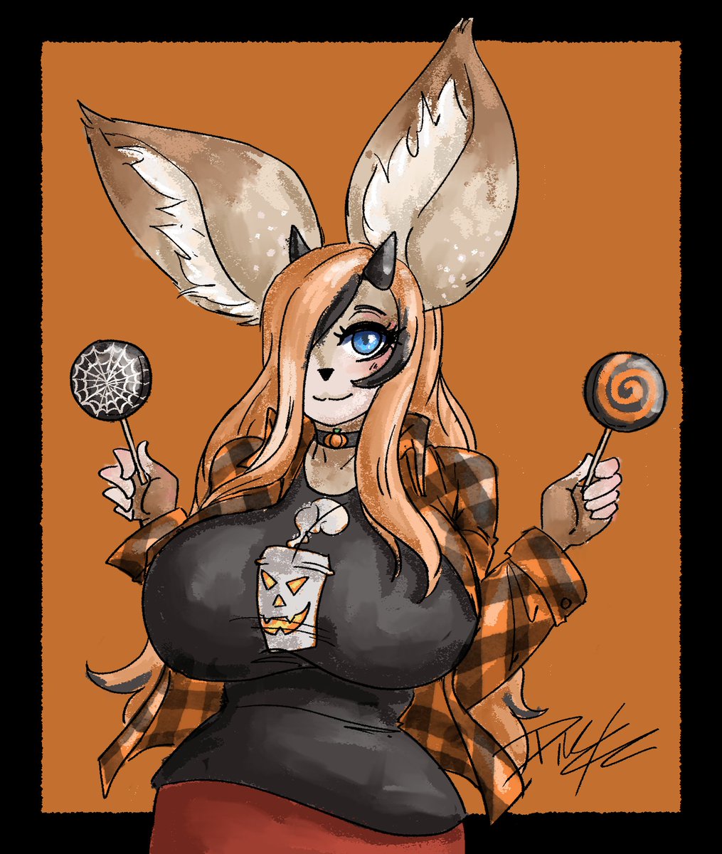 Commission of my Hox girl Autumn showing off her love for October🎃

Huge thank you to my very good artist friend for another amazing commission! 

There'll be some more for spooky month do not worry!