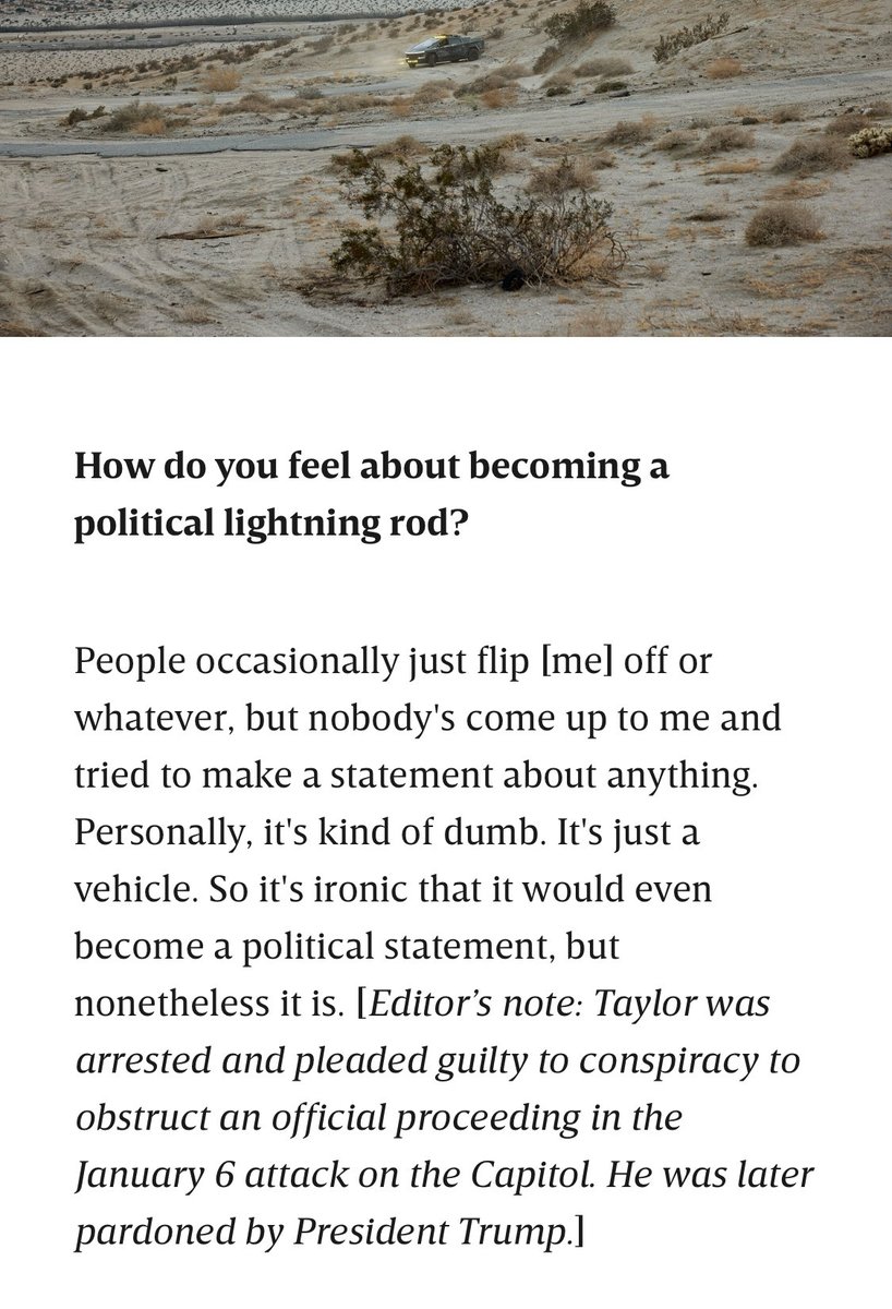 Incredible editor’s note in this Wired story interviewing cybertruck owners