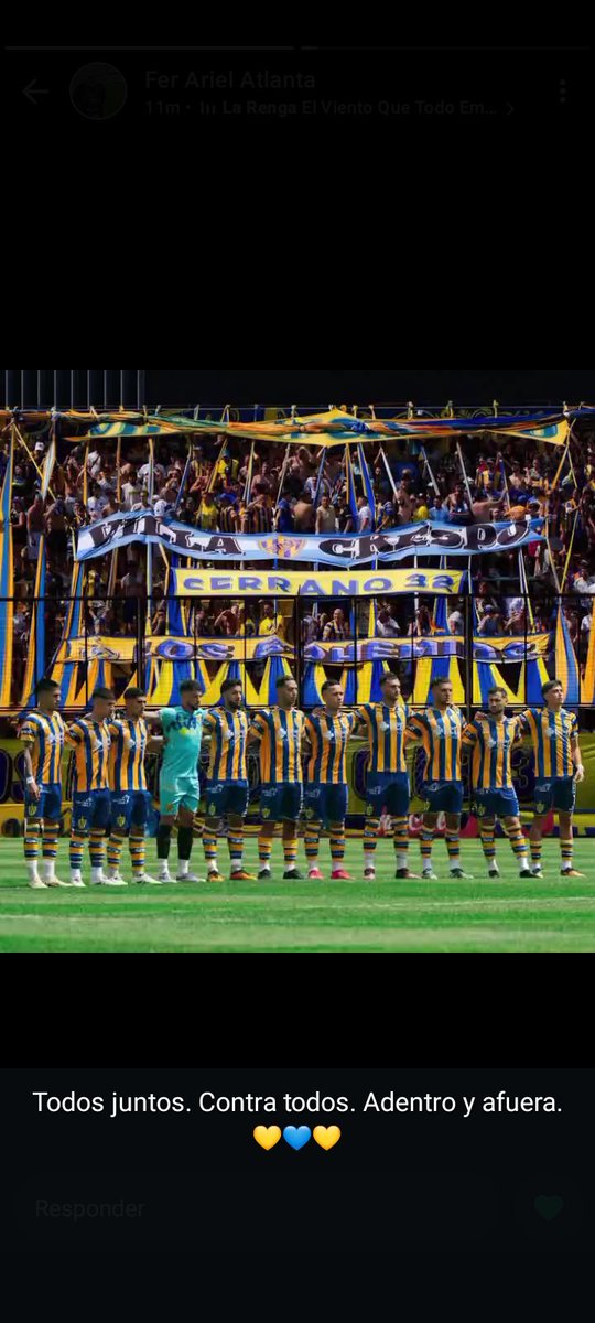 Por vos la vida voy a dejar...🎶💛💙💛

Aguante nosotros siempre..!