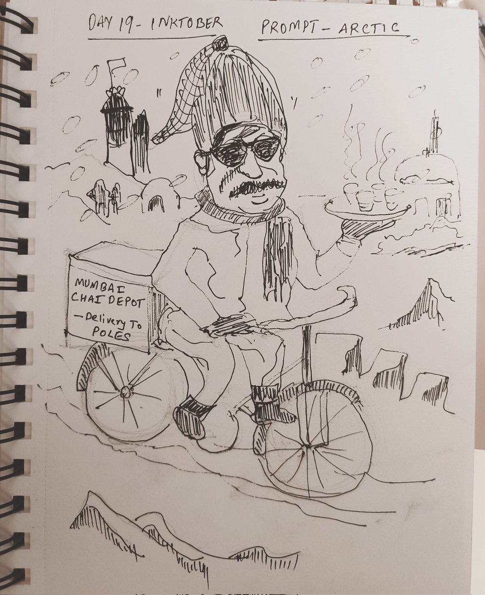 rajeshpillai's tweet image. Day 19 - #inktober - Prompt - Arctic

Short  on time today.  So a quick scribble.

#dailysketching #inktober2025  #5minutesketch