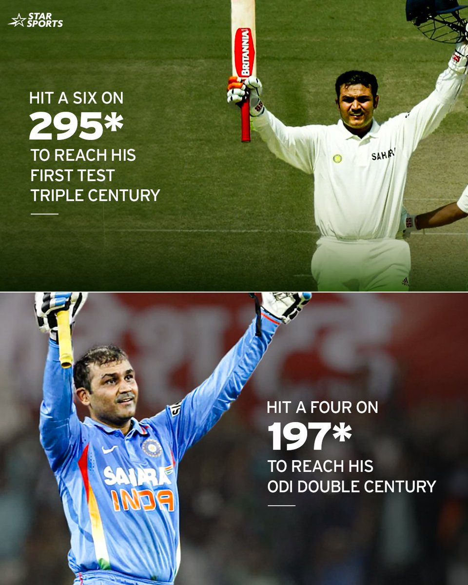 StarSportsIndia's tweet photo. Back then, “fearless” had another name &amp; and it started with "V" 😁

Happy birthday, @virendersehwag 🙌 https://t.co/xTMg519xm6