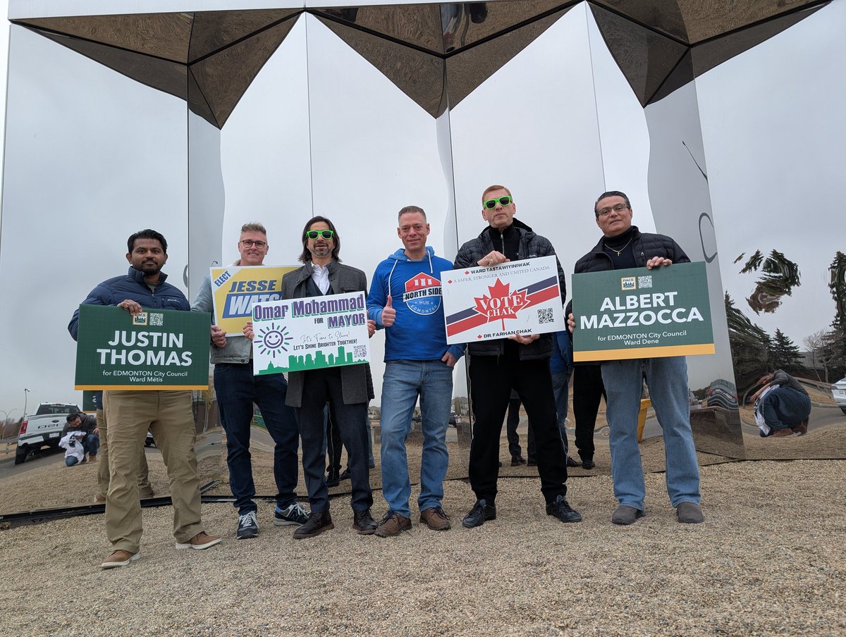 We have the winners from our polls! Thanks to everyone who voted in the contest! The question was "which candidates would best represent the North Side at City Hall?" Allow me to introduce: Omar Mohammad, Jesse Watson, Farhan Chak, Albert Mazzocca, and Justin Thomas.

#yegmedia