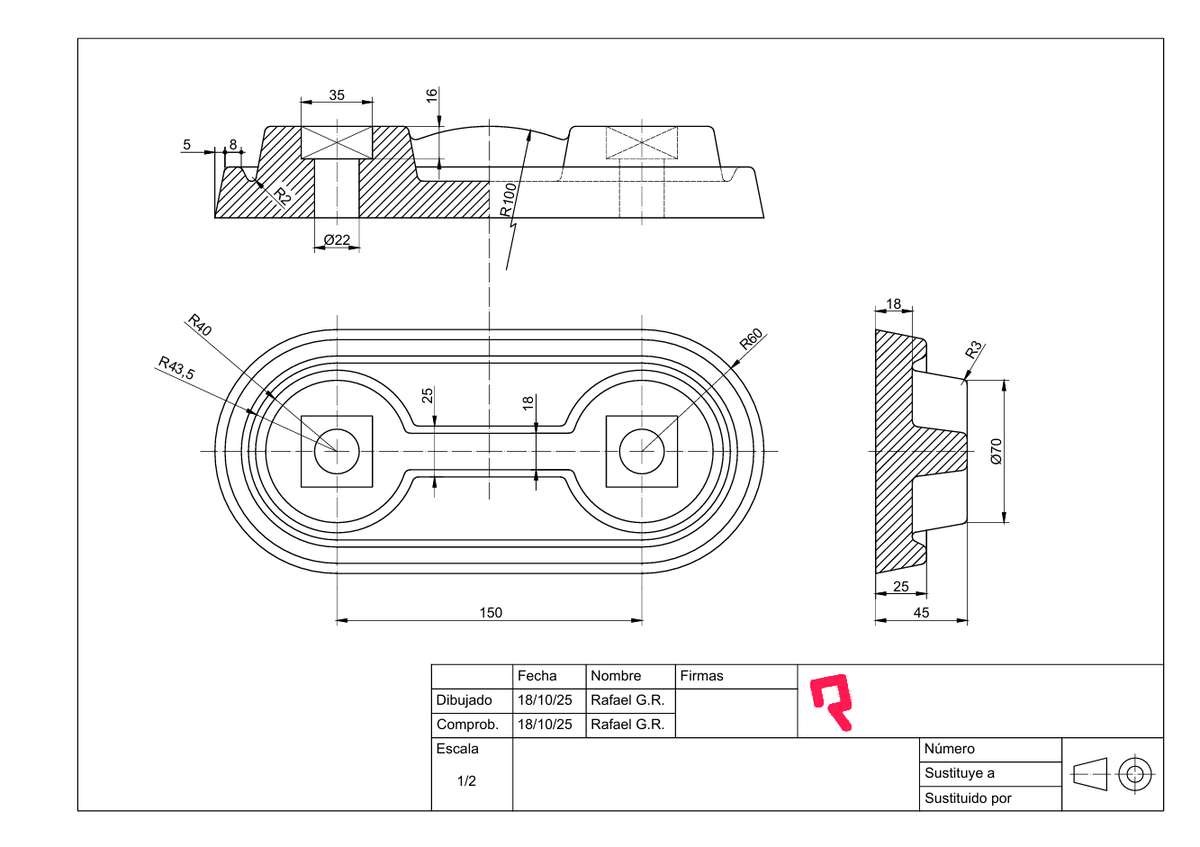 Rafagr3d's tweet image. Diseño plano en #Autocad