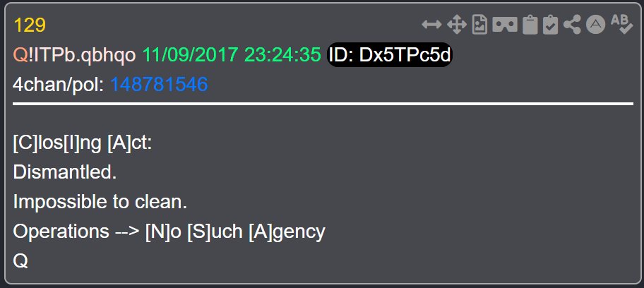 ⚖️The Justice Cometh⚖️ (@jgt58maga) on Twitter photo Its coming
CIA to NSA Its coming
CIA to NSA