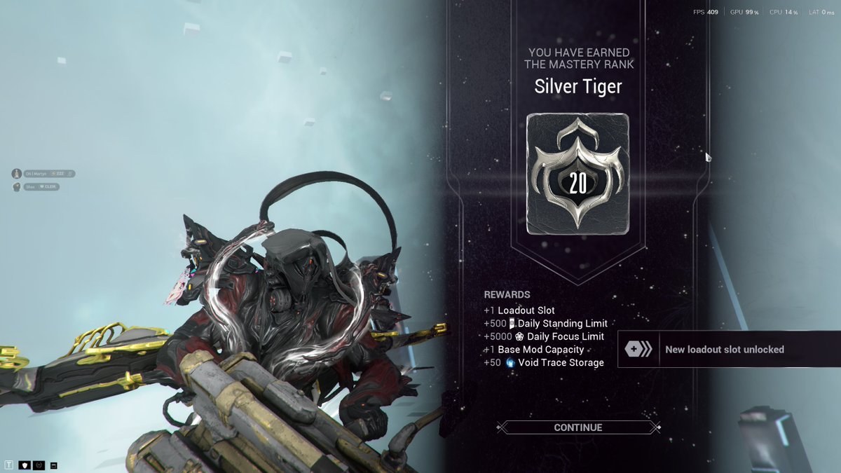 CodeShax's tweet image. WE HIT MR20 ON STREAM LETS GOOOOOO

#Warframe #tennocreate #twitch