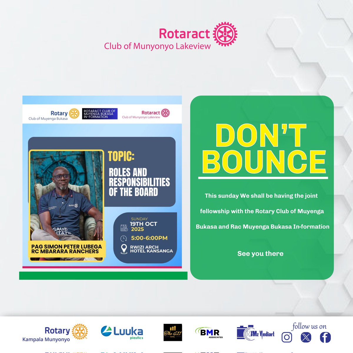 LakeviewRac's tweet image. Getting to learn More about the Board Responsibilities and club officers 

Was worthy sharing 
Our Guest @ AG SIMON PETER LUBEGA thanx alot for your time and knowledge  
@munyonyolakeview
#rotaryinternational 
#ServiceAboveSelf