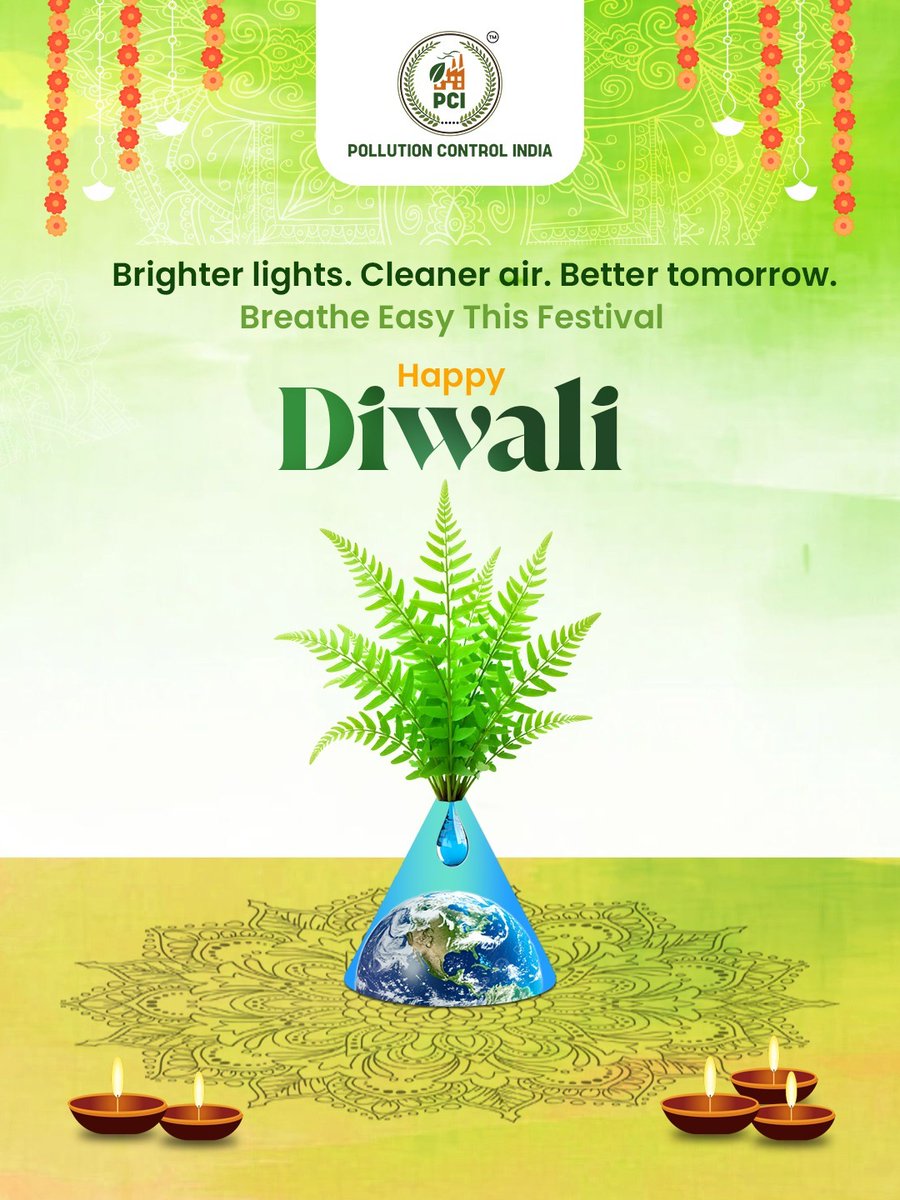 PollutionCont15's tweet image. 🪔 For a Brighter Diwali &amp;amp; a Cleaner Tomorrow 🌏✨

Let’s celebrate with care — less noise, less smoke, more joy!

Together with @PollutionCont15 , choose a Diwali that protects our air &amp;amp; planet. 💚

#EcoFriendlyDiwali #CleanAir #Sustainability #PollutionFreeFestivals