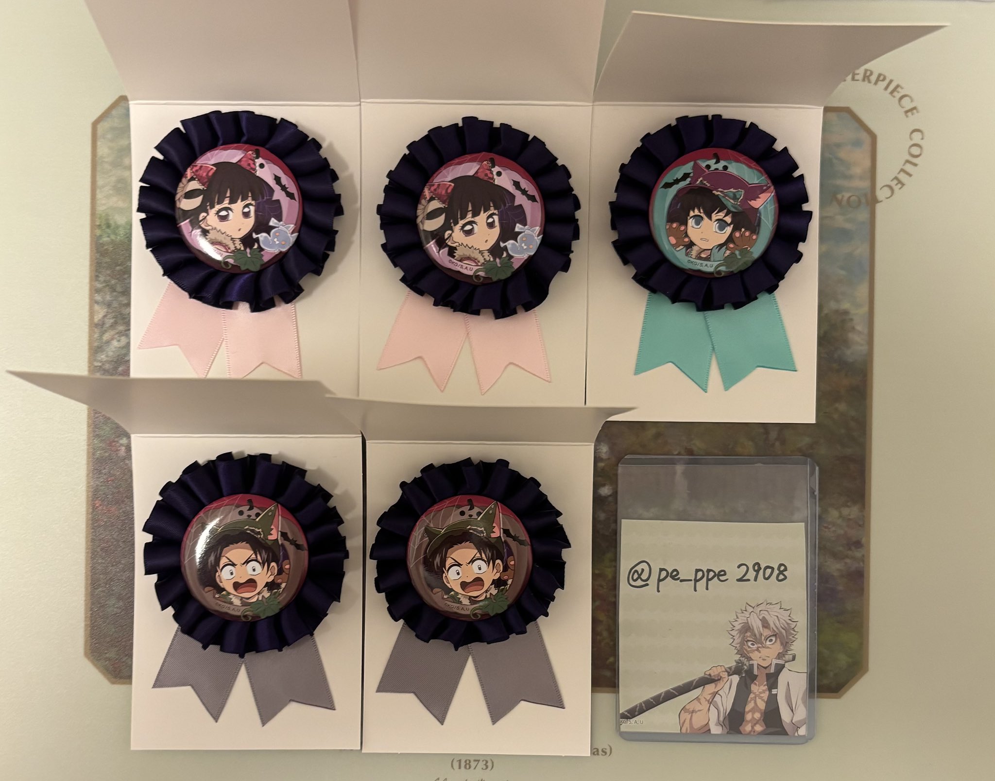 鬼滅の刃 ハロウィン 2025 コサージュ風バッジ Aコンプリートセット 仮