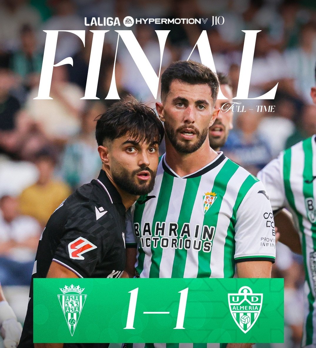 Partido intenso, pero nos llevamos 1 punto. 
En esta Jornada hay 6 Acertantes. Enhorabuena a seguir sumando.
En esta semana publicaremos la clasificación provisional.
🤍💚🤍💚