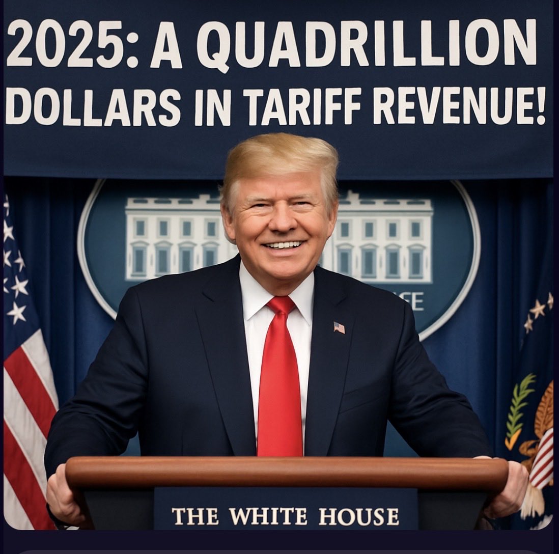 _SolutionsParty's tweet image. If Trump is going to lie about the amount of tariff revenue, he should just go for it…
