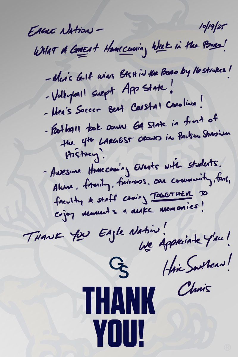 Thank you, Eagle Nation!