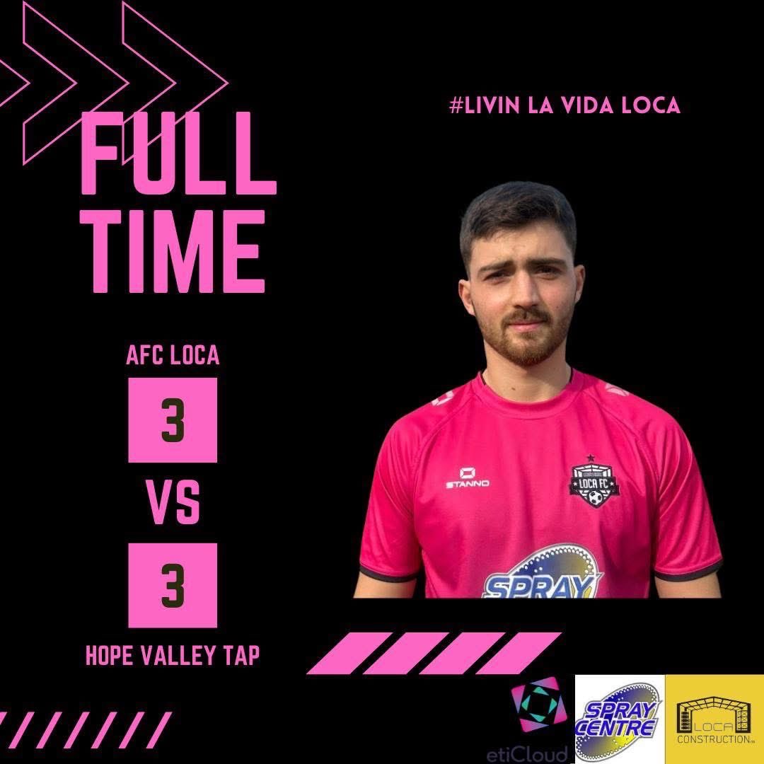 AFC__Loca's tweet photo. A tough battle today saw the points shared on the road at Hope Valley Tap.

The lads made it hard work and grabbed a late equaliser courtesy of Taylor Snowball, a brilliant overhead kick in the mix from a corner, Woodhouse also continues his impressive run of goals.

#AFCLoca https://t.co/jhWzIMv9qt