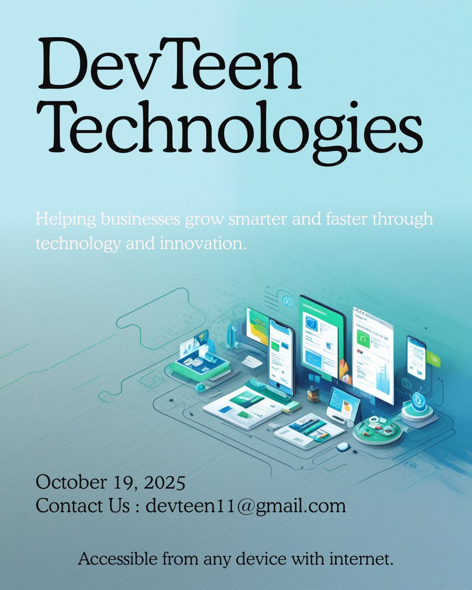 DevTeenTech's tweet image. Grow your Business

#BusinessSuccess #WebDevelopment #mobileapps #devteentech  #AI #uae