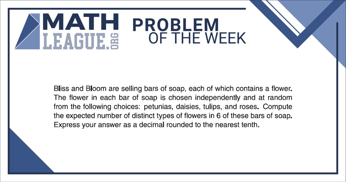 mathleague's tweet image. Here is our #highschool #mathproblemoftheweek for October 19. Please give the problem a try: submit your answer at bit.ly/mathleaguepotw, and you could win a #prize!

Check back in a few days to see a video explanation of this problem. #mathcompetition #math #mathleague