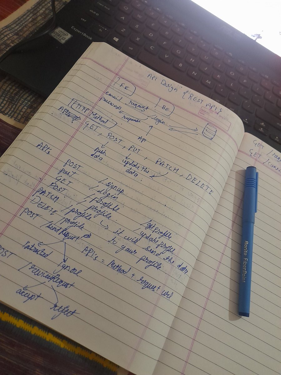 saiyaam_sahu24's tweet image. In my project, I’m now thinking about the APIs and how the frontend and backend will communicate .
Designing REST APIs with GET, POST, PUT, PATCH & DELETE is where the real magic begins ⚡
@ycombinator
#FullStackDeveloper #WebDevelopment #CodingJourney
#Frontend #backend