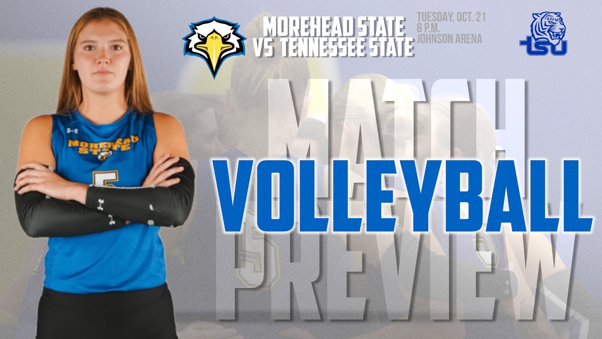 Morehead State Athletics (@msueagles) on Twitter photo .<a href="/MSUEaglesVB/">Morehead State Volleyball</a> looks to stay perfect in the OVC Tuesday when they host Tennessee State in Johnson Arena. First-serve at 6PM.
Preview: tinyurl.com/24mcv69w
#SoarHigher
#skoeags .<a href="/MSUEaglesVB/">Morehead State Volleyball</a> looks to stay perfect in the OVC Tuesday when they host Tennessee State in Johnson Arena. First-serve at 6PM.
Preview: tinyurl.com/24mcv69w
#SoarHigher
#skoeags