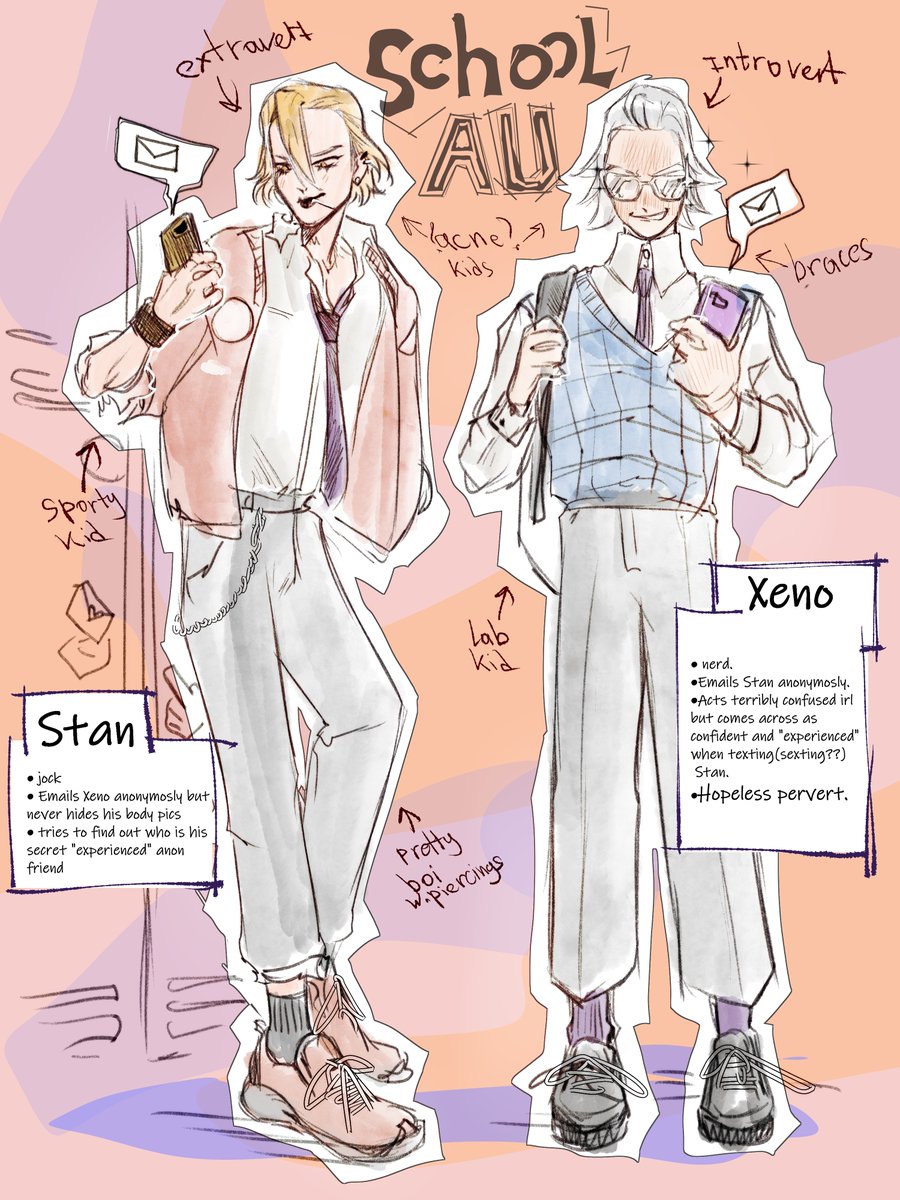 VRE_D_SK's tweet image. school #stanxeno AU!!!!!
