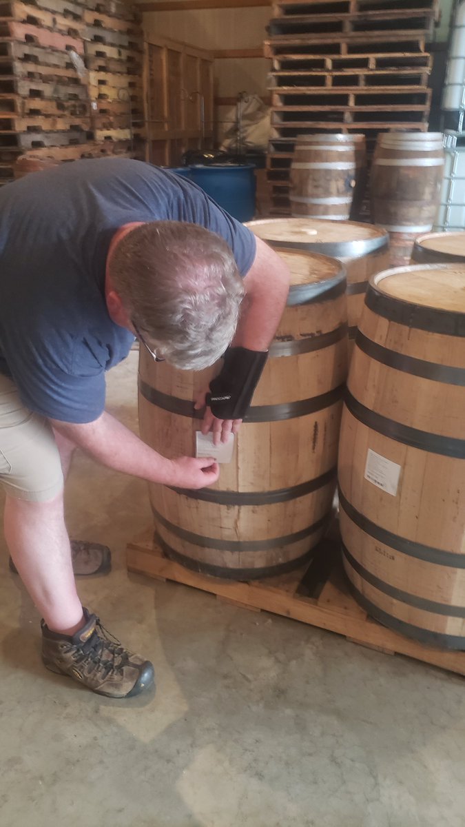 EngineerdSpirit's tweet image. When we barreled our first whiskey, the final step was adding inventory labels. When it’s time to bring them back to our distillery #downonthefarm, we&apos;ll sign the inventory certificates to transfer them from Prichard’s warehouse to our own bonded premises to finish aging.