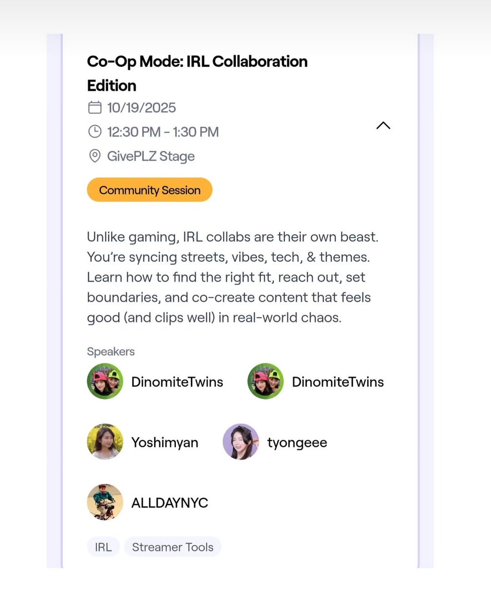 tyongeee's tweet image. Today IRL panel at @TwitchCon