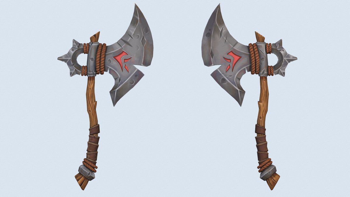 yuzyro's tweet image. Stylised Axe.
My first hand painted stylised 3d model! Made with Zbrush & Maya, painted in Substance Painter, rendered in Marmoset Toolbag
#stylized #maya3dmodeling #3d #3dart #lowpoly #gameart