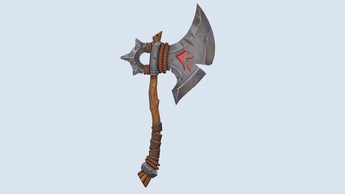 yuzyro's tweet image. Stylised Axe.
My first hand painted stylised 3d model! Made with Zbrush & Maya, painted in Substance Painter, rendered in Marmoset Toolbag
#stylized #maya3dmodeling #3d #3dart #lowpoly #gameart