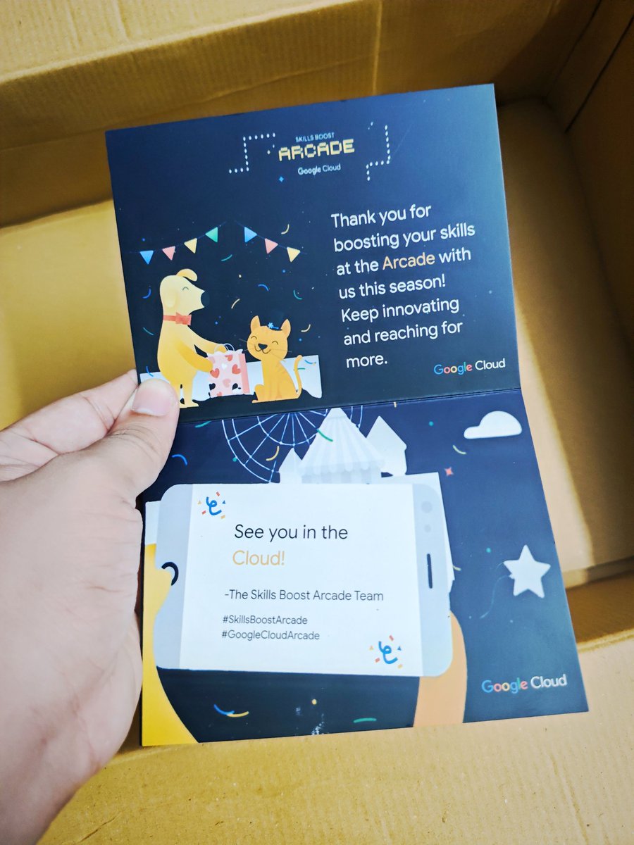 Just unlocked my <a href="/googlecloud/">Google Cloud</a>  Arcade Legend swags! 🎮✨

Got: Backpack, Thermal Printer, Vacuum Cleaner, Polo T-shirt, Cleaning Kit, Lumin Lamp &amp; Pen Duo.

Learning while earning swags—best combo ever! 🚀
A really fantastic Diwali gift for me 🎁🪔 

#GoogleCloud #ArcadeLegend