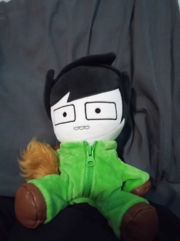 The makeship homestuck plushies fit into the Ralsei horse costume.