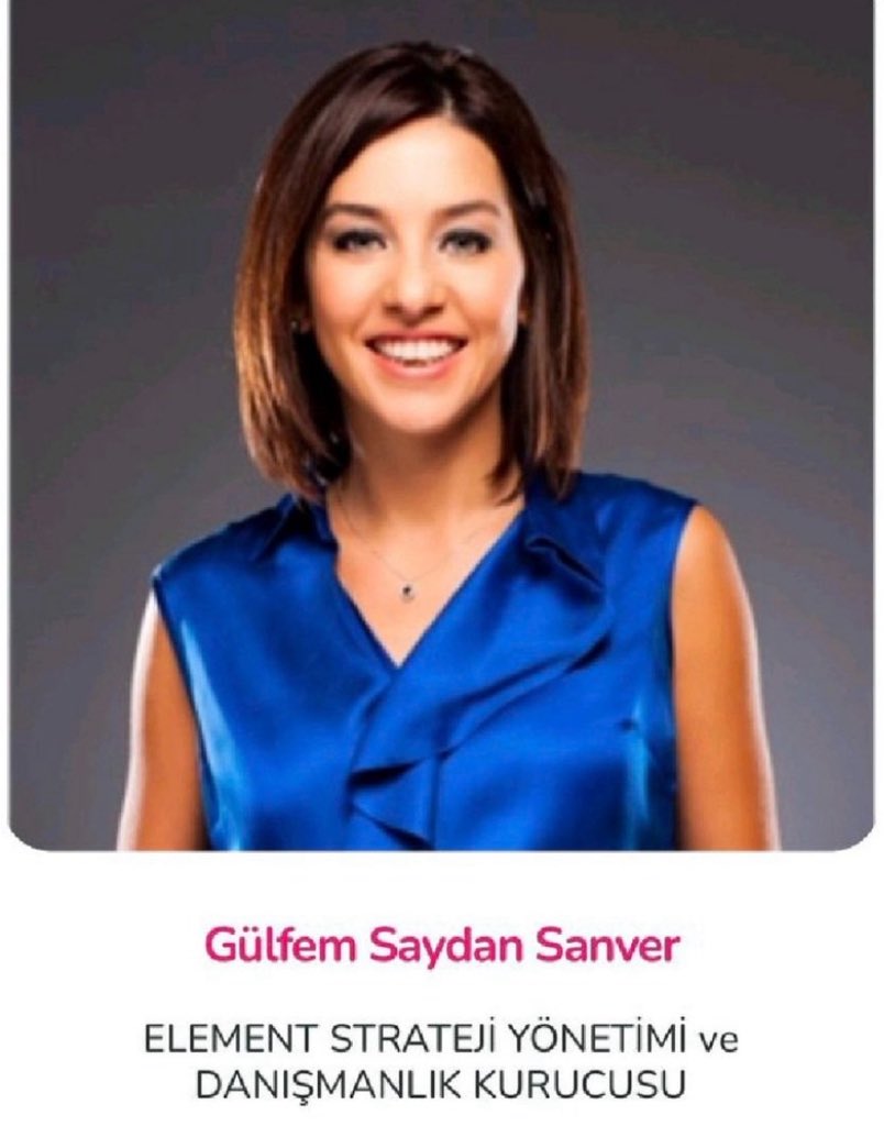 Çok ilginç detaylar..
Kimin eli kimin cebinde anlayın artık 
Gülfem Saydan Şanver.
Element Derneğinin kurucusu.
Yerli ürünleri boykot eden CHP nin siyasal iletişim ve seçim kampanyasi organizatörü.
Ayni zamandaaaaa...
Büyük Hür Masonlar Locasinin Büyük Üstadi REMZI SANVER'in