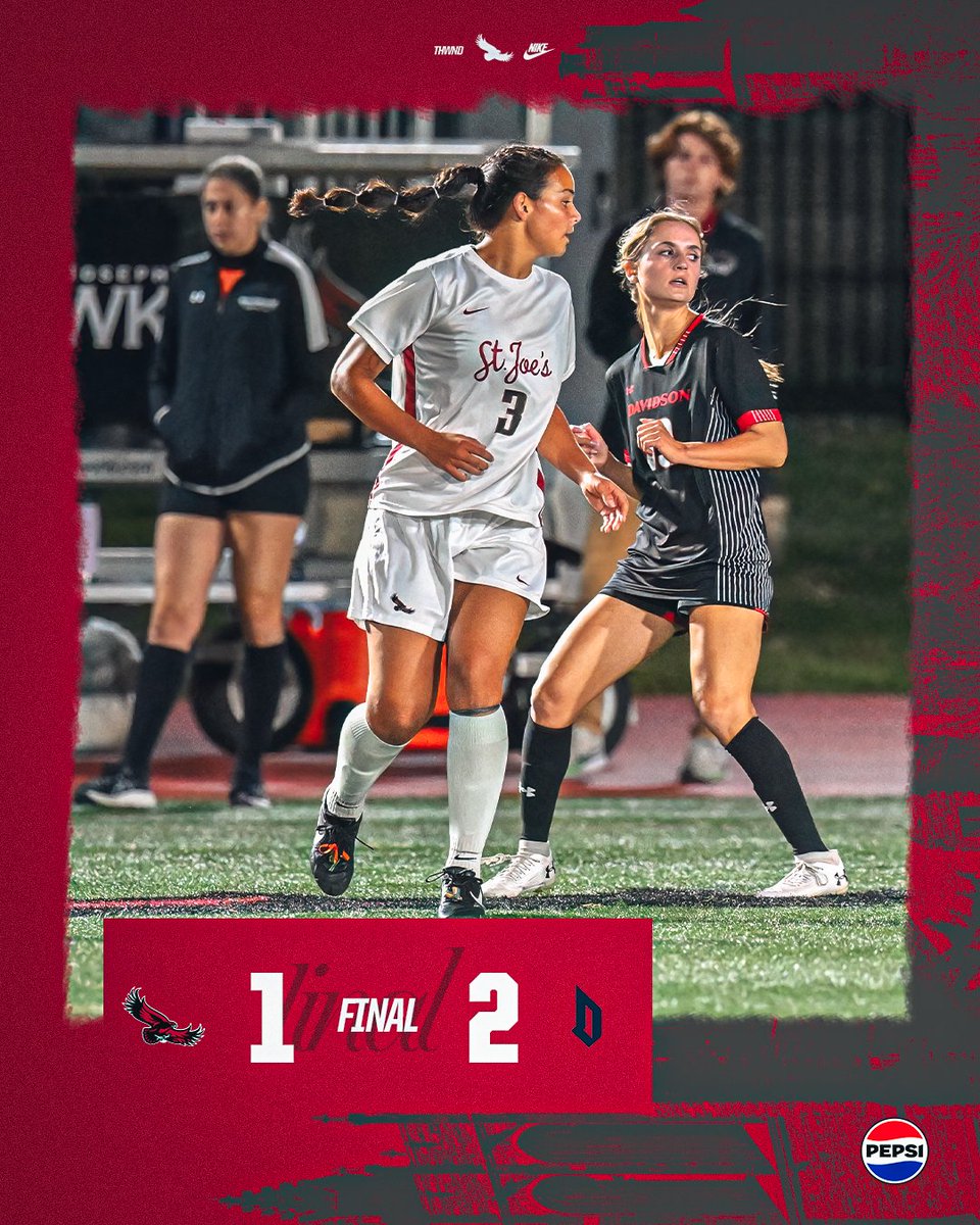 Final |  Duquesne 2, SJU 1

The Hawks return home for their final regular season home match with Pride Night against Richmon on Thursday. 

#THWND