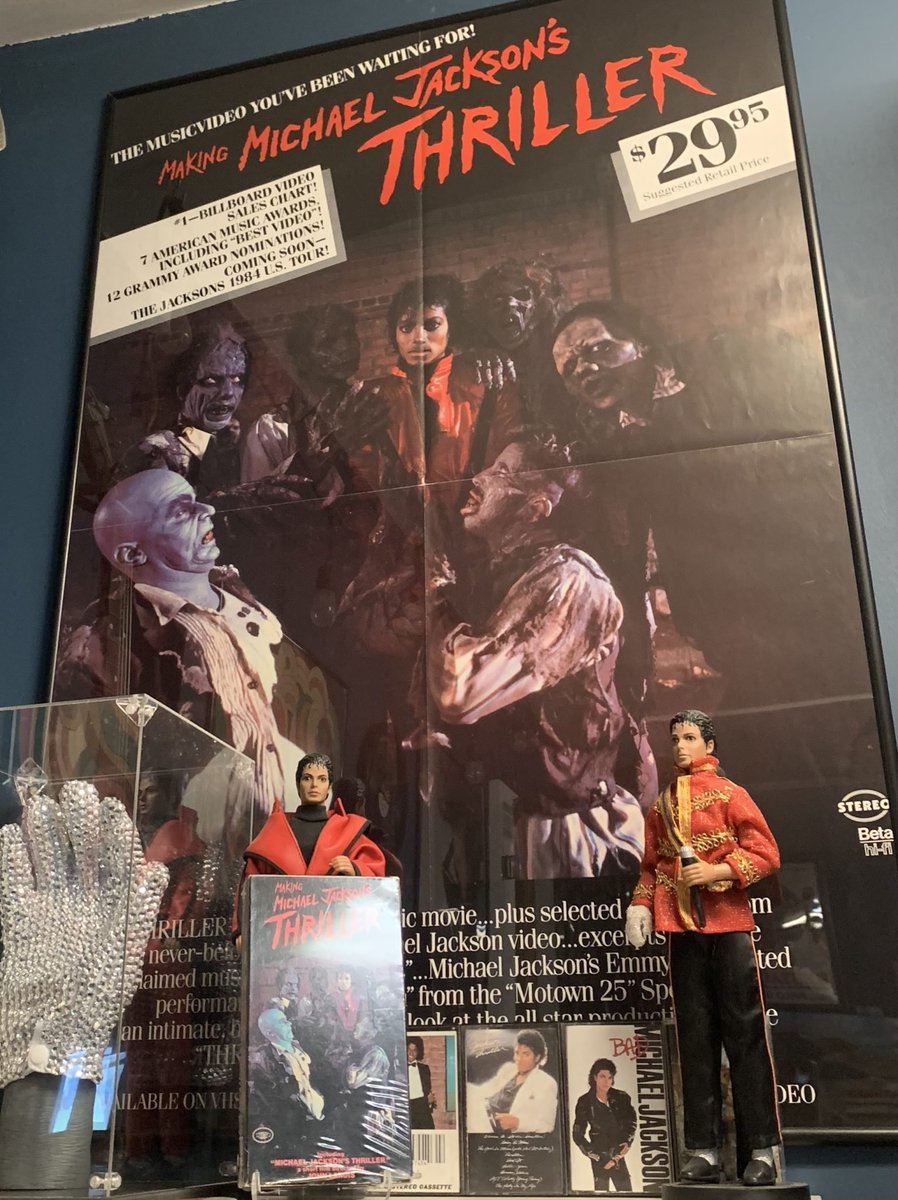 Fan Robert says he’s been collecting Michael Jackson memorabilia since 1983 but he’s just now starting to display his collection, and that his fandom started with watching “Making Michael Jackson’s Thriller”. Share your collection here: michaeljackson.com/community/coll…