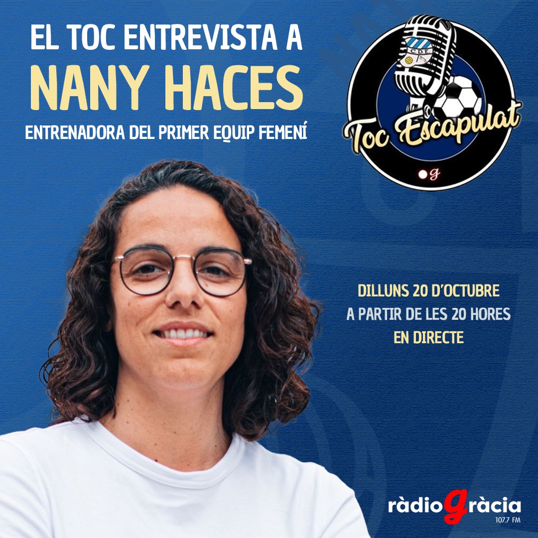 🎙️Demà dilluns a les 20h tindrem <a href="/_Nany_4/">Nany Haces</a> entrenadora del primer equip femení del <a href="/CEEuropa/">Club Esportiu Europa</a> 
 📻En directe al 107.7FM i a la web de Ràdio Gràcia

#RàdioGràcia #VilaDeGràcia #FutFemCat #1RFEF
