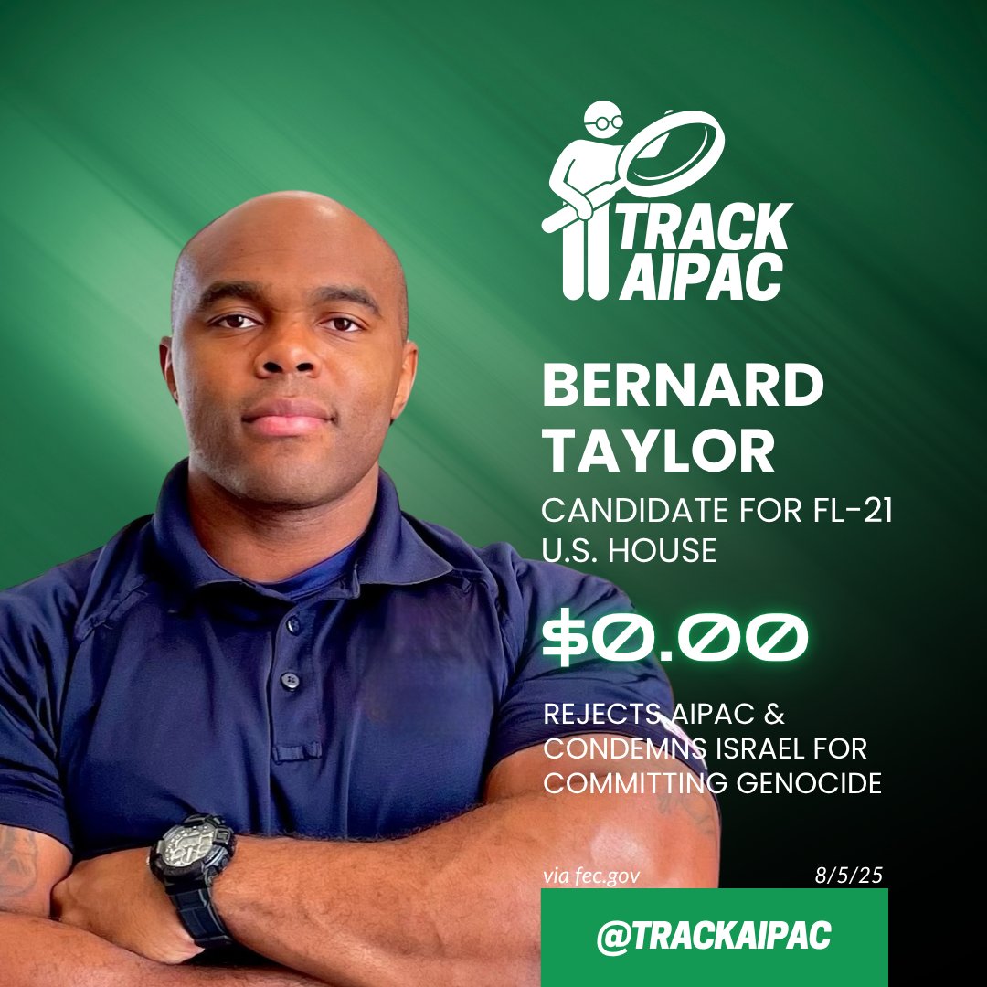 Support <a href="/BTForCongress/">Bernard Taylor</a> to unseat AIPAC's Brian Mast in #FL21!