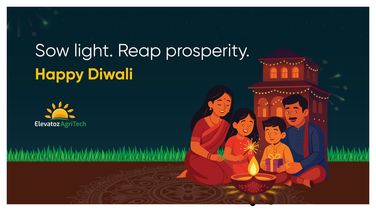 ElevatozAgritec's tweet image. This Diwali, we celebrate the farmers who light up our plates. 

Elevatoz AgriTech powers growth from soil to soul.

#ElevatozAgriTech #DiwaliHarvest #TechForFarmers #FestivalOfGrowth #AgriInnovation