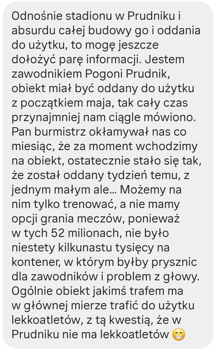 K_Stanowski's tweet image. Panie Witku, przecież my kpiliśmy z pana odklejenia, a nie z Prudnika. Ale skoro przy Prudniku jesteśmy to dostałem wiadomość stamtąd.