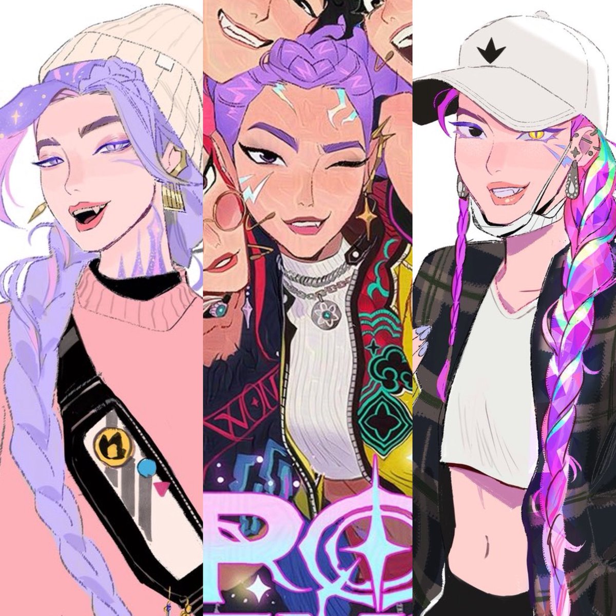 i am obsessed with ami thompson consistently drawing rumi with a little fang peeking out… i owe her my life actually