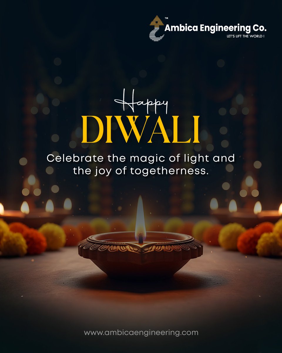 Let the lights of Diwali guide you towards new beginnings, endless opportunities, and boundless success.

#AmbicaEngineering #Diwali #HappyDiwali #FestivalOfLights #Deepavali #Diwali2025 #DiwaliCelebration #DiwaliPuja #DiwaliFestivities #FestivalVibes #IndianFestival #India