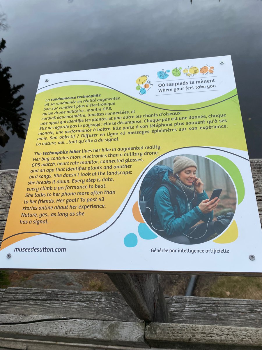 Great bit of anti-AI boomerism from a lake on Mont Sutton