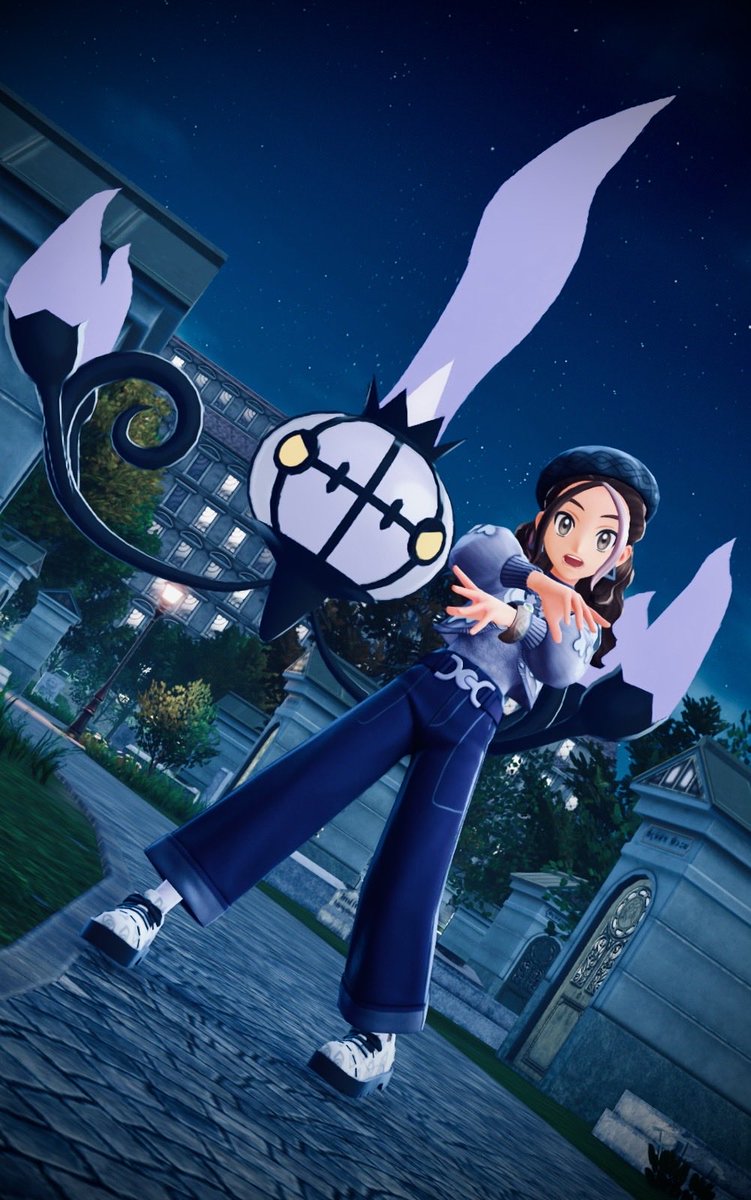 Me and my best gal Chandelure power posing 💜👻

#pokemon #PLZA #PokemonLegendsZA