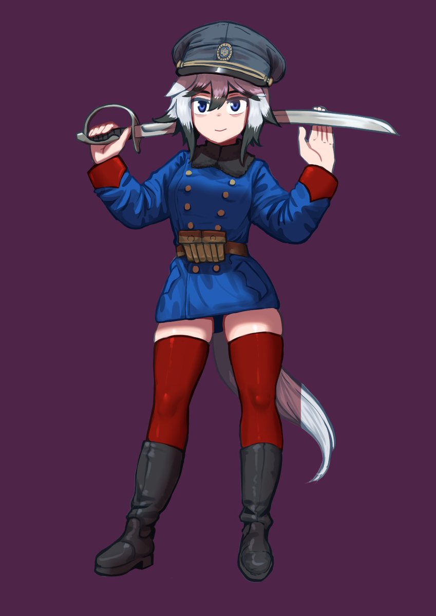 Say hello to Voloshka, a Ukro Galician Uhlan uma! She is heavily inspired by some of the uniforms and units from the austro-hungarian empire that were later rolled into the nascent West Ukrainian Republic! Art by <a href="/Naze1940_Erica/">Erica</a> tysm!