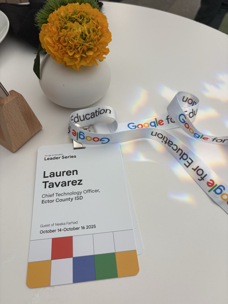 LTavarezECISD's tweet image. Last week, we had the opportunity to attend the Google AI Leadership Event in Chicago, representing Ector County ISD! 🤖🦾🍎
I’m proud of the forward-thinking work ECISD is doing and appreciated the chance to collaborate with nearly 30 other districts that are also leading the…