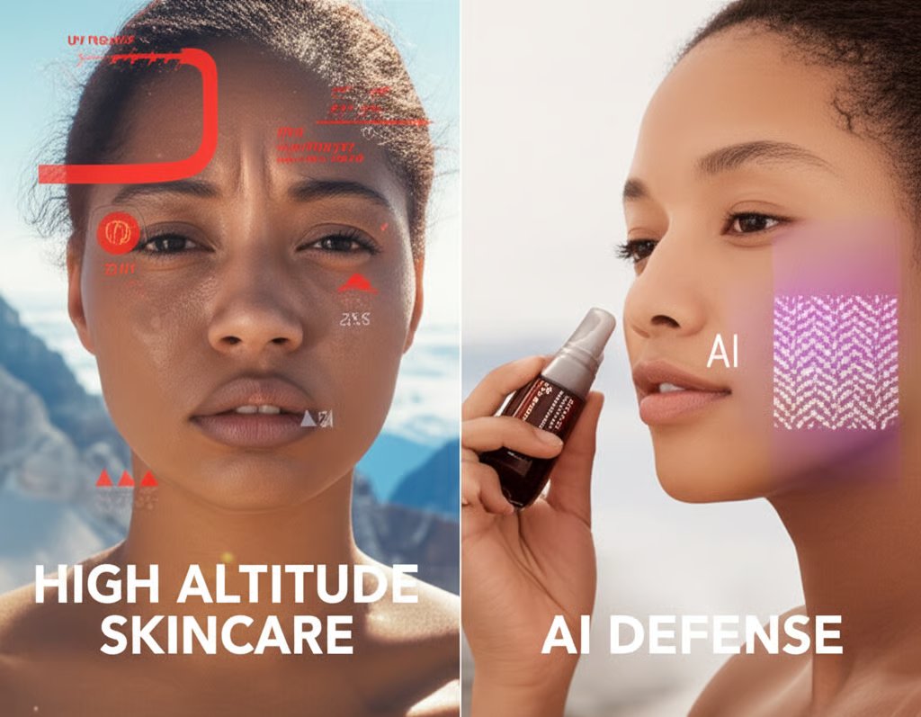 cosmi_app's tweet photo. Treeline views are epic—but your skin feels the climb: ~10% more UV per 1,000 m, dry air, harsh wind. Switch to altitude mode: mineral SPF (ZnO/TiO2), ceramide-rich moisturizer, humectants—and let AI adjust to live UV/humidity. Keep the summit glow. 

#skincare https://t.co/b8teah8gzo