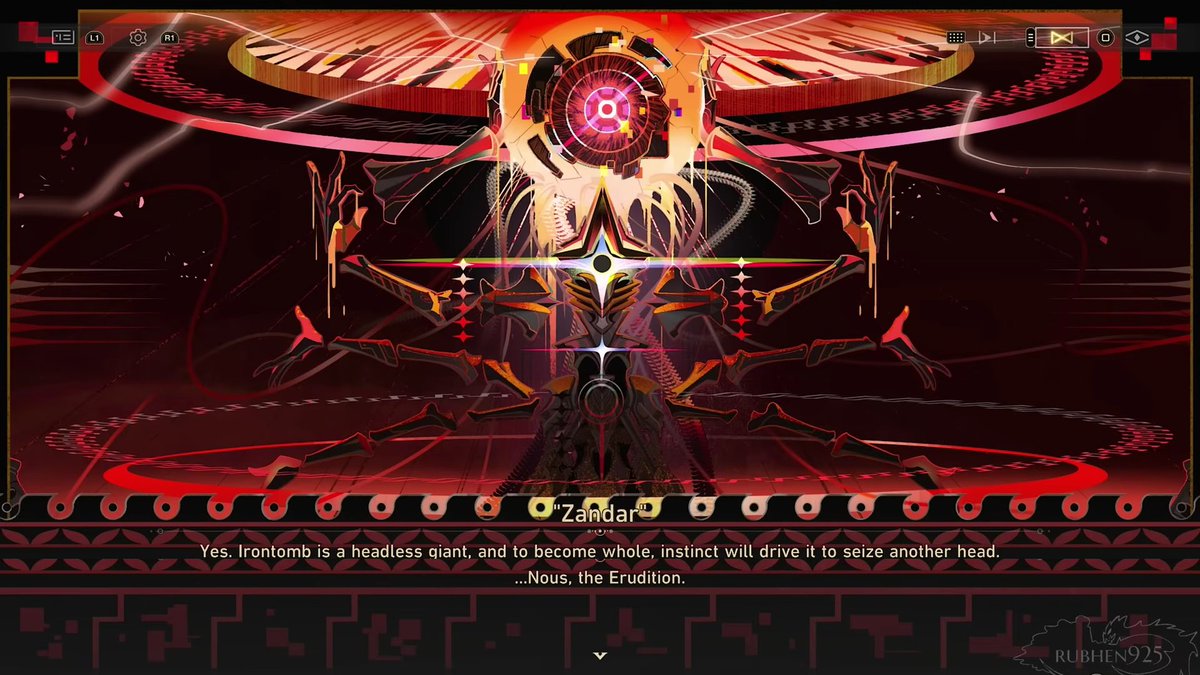 twinzie07's tweet image. foreshadowing so good you are left frustrated to not have connected the dots sooner
mind you the first image of irontomb was released all the way back in june and people then had already noticed their head was the symbol of erudition, but to realize it was LITERAL is insane...