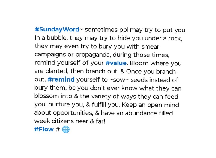 ToshaThompson's tweet image. #Flow #SundayWord #value #